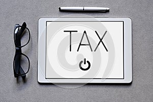 Word tax in a tablet computer