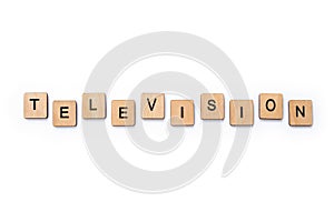 The word TELEVISION