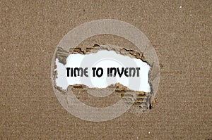 The word time to invent