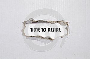 The word time to retire