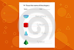 Word tracing worksheets for kids. Letters trace exercises for kids