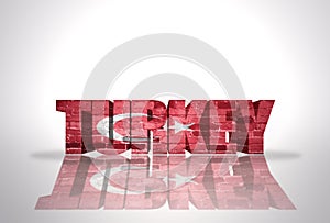 Word Turkey on the white background