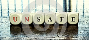 Word unsafe or safe in dices