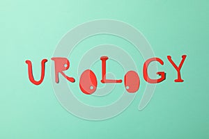 Word Urology on mint background