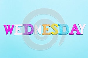Word Wednesday in multicolored letters