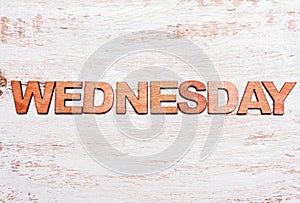 Word Wednesday in wooden letters