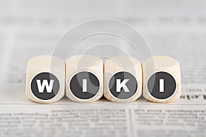 The word wiki on cubes