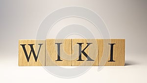 The word wiki was created from wooden cubes. News and communication.