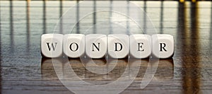 Word Wonder on beautiful background photo