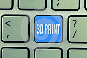 Word writing text 3D Print. Business concept for Printing tridimensional things Advanced Manufacture technology