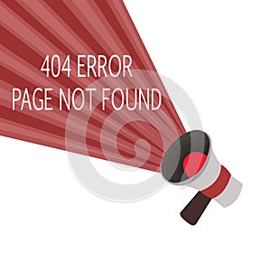 Word writing text 404 Error Page Not Found. Business concept for Webpage on Server has been Removed or Moved