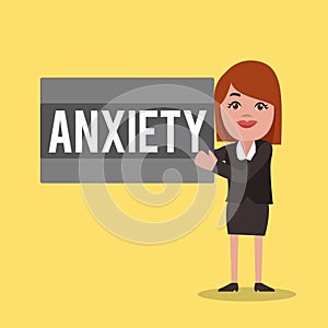 Word writing text Anxiety. Business concept for Excessive uneasiness and apprehension Panic attack syndrome