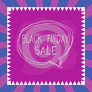 Word writing text Black Friday Sale. Business concept for Shopping Day Start of the Christmas Shopping Season Speaking