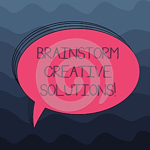 Word writing text Brainstorm Creative Solutions. Business concept for intensive and freewheeling group discussion Blank