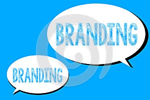 Word writing text Branding. Business concept for Assign brand name to something Business marketing strategy