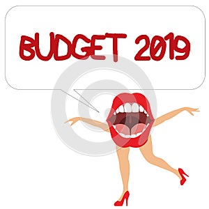 Word writing text Budget 2019. Business concept for New year estimate of incomes and expenses Financial Plan