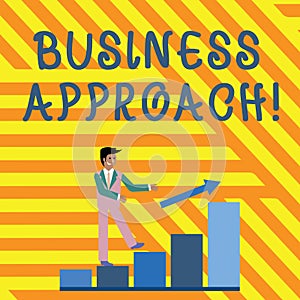 Word writing text Business Approach. Business concept for long term plan of action designed to achieve a target goal