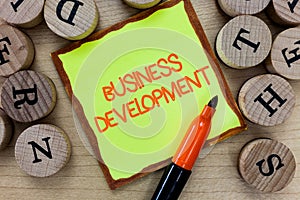 Word writing text Business Development. Business concept for Implement Growth Value within and between company
