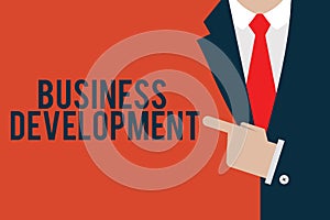 Word writing text Business Development. Business concept for Implement Growth Value within and between company