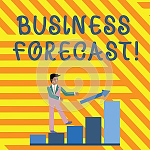 Word writing text Business Forecast. Business concept for estimate or prediction of future developments in business