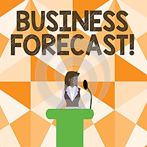 Word writing text Business Forecast. Business concept for estimate or prediction of future developments in business