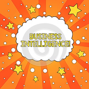 Word writing text Business Intelligence. Business concept for Best Practice of Information to Optimize Perforanalysisce photo