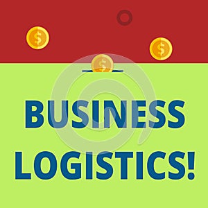 Word writing text Business Logistics. Business concept for concerned with materials procurement and analysisagement