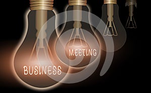 Word writing text Business Meeting. Business concept for used discuss issues that cannot be addressed in simple way