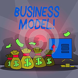 Word writing text Business Model. Business concept for Innovative Strategic Plan Marketing Vision Successful Ideas