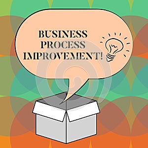 Word writing text Business Process Improvement. Business concept for optimize process inefficiencies and accuracy Idea
