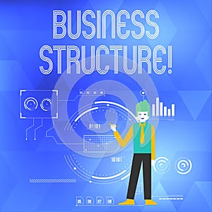 Word writing text Business Structure. Business concept for Organization framework that is legally recognized Man