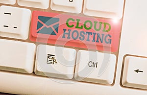 Word writing text Cloud Hosting. Business concept for the alternative to hosting websites on single servers