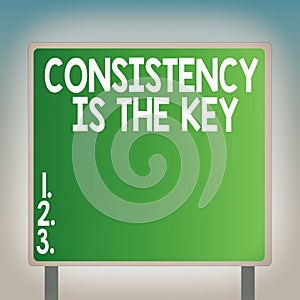 Word writing text Consistency Is The Key. Business concept for by Breaking Bad Habits and Forming Good Ones Blank Square