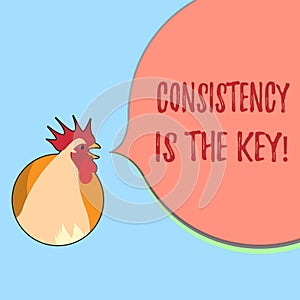 Word writing text Consistency Is The Key. Business concept for full Dedication to a Task a habit forming process
