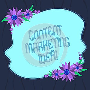 Word writing text Content Marketing Idea. Business concept for focused on creating and distributing valuable content