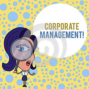 Word writing text Corporate Management. Business concept for all Levels of Managerial Personnel and Excutives Woman