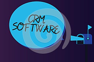 Word writing text Crm Software. Business concept for Customer relationship analysisagement used to engage with customers