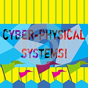 Word writing text Cyber Physical Systems. Business concept for Mechanism controlled by computerbased algorithms. photo