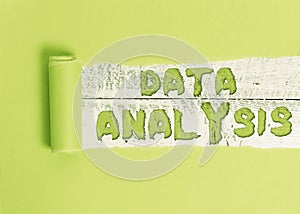 Word writing text Data Analysis. Business concept for Translate numbers to Analytical Conclusion Forecasting.