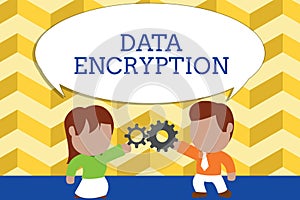 Word writing text Data Encryption. Business concept for Symmetrickey algorithm for the encrypting electronic data