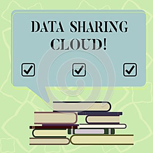 Word writing text Data Sharing Cloud. Business concept for using internet technologies to share files between users