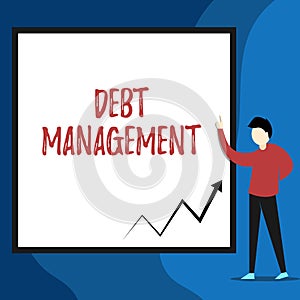 Word writing text Debt Management. Business concept for The formal agreement between a debtor and a creditor View young