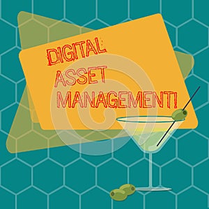 Word writing text Digital Asset Management. Business concept for Business processes for analysisaging digital accounts Filled