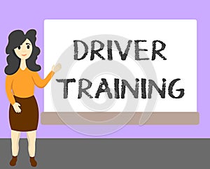 Word writing text Driver Training. Business concept for prepares a new driver to obtain a driver's license