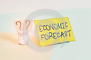 Word writing text Economic Forecast. Business concept for attempting to predict the future condition of the economy Mini size