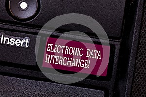 Word writing text Electronic Data Interchange. Business concept for Transfer of data from one computer into another