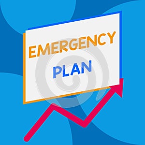 Word writing text Emergency Plan. Business concept for procedures for handling sudden or unexpected situations One blank