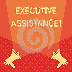 Word writing text Executive Assistance. Business concept for focus on providing highlevel administrative support Blank