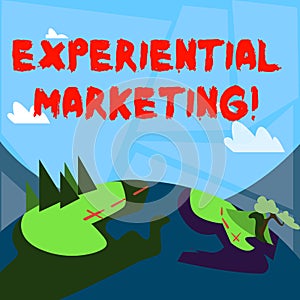 Word writing text Experiential Marketing. Business concept for marketing strategy that directly engages consumers