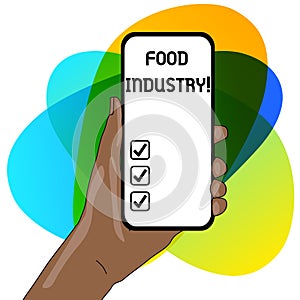 Word writing text Food Industry. Business concept for Diverse businesses that supplies food to worlds population Closeup